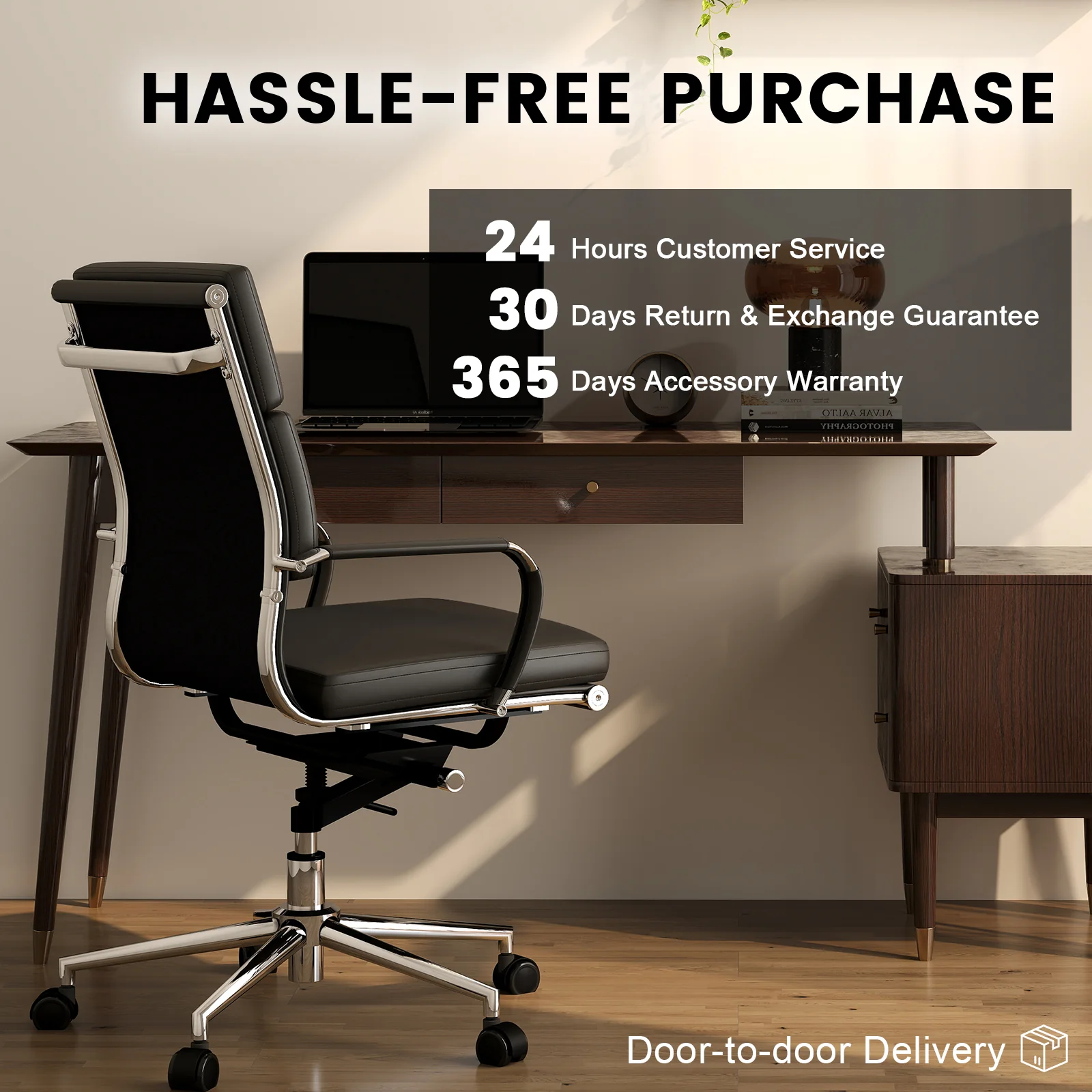 COMHOMA Mid Back Cushioned Office Chair CH017 - Image 10