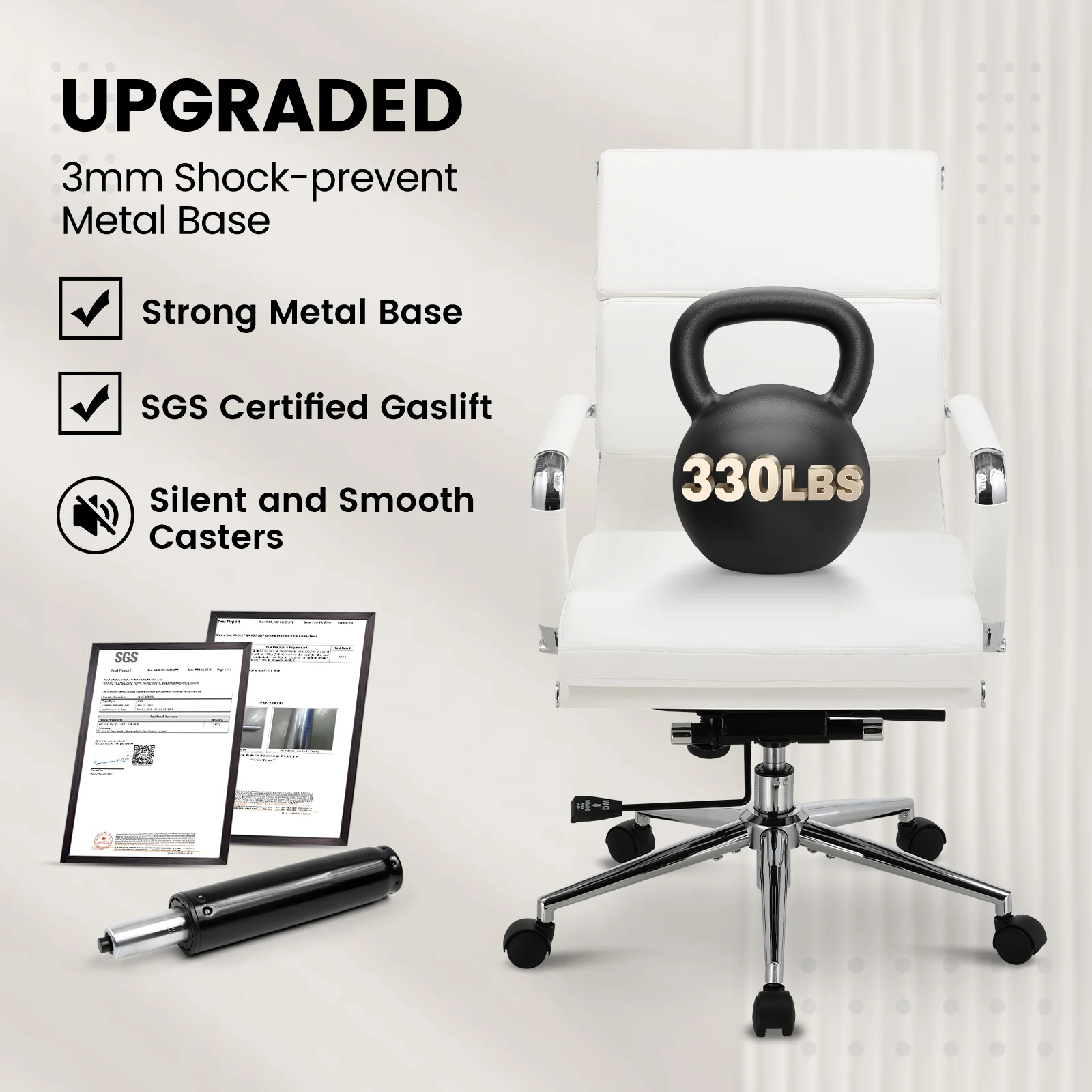 COMHOMA Mid Back Cushioned Office Chair CH017 - Image 4