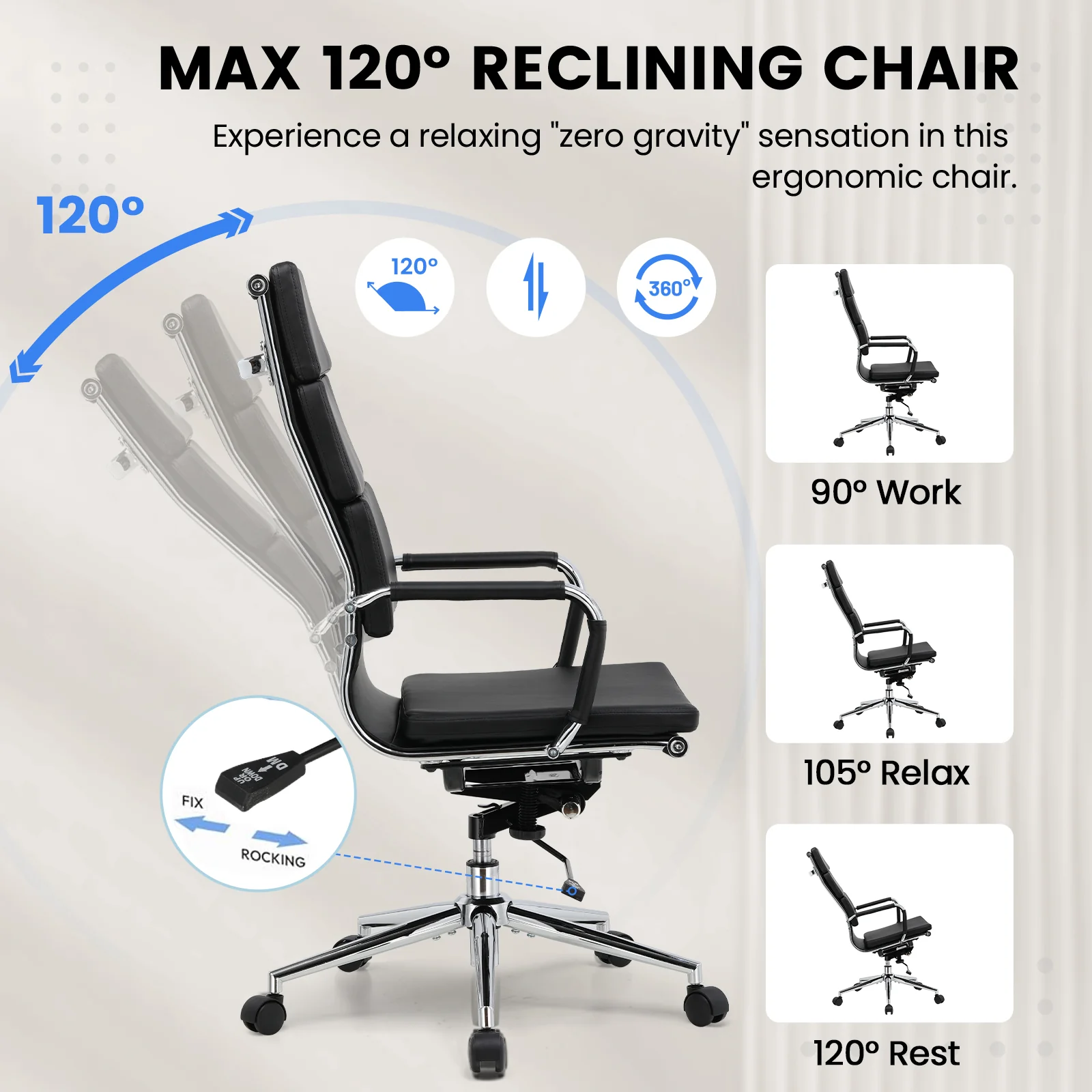 COMHOMA High Back Cushioned Office Chair CH018 - Image 12