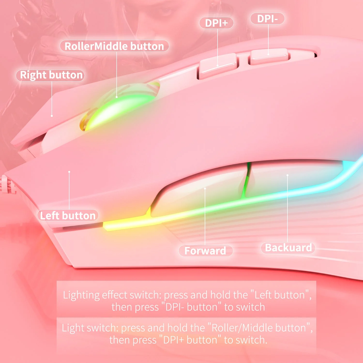 Gaming Wired RGB Mouse CW905 - Image 14