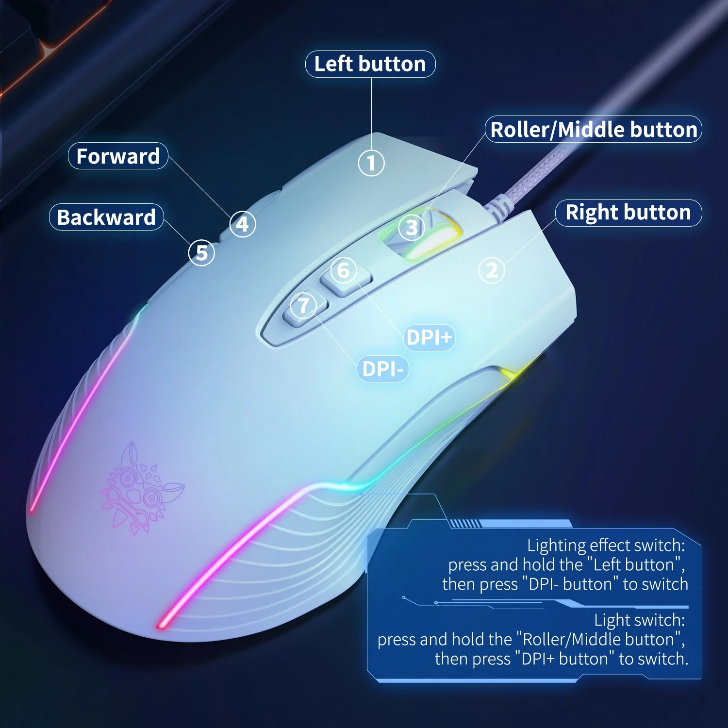 Gaming Wired RGB Mouse CW905 - Image 19
