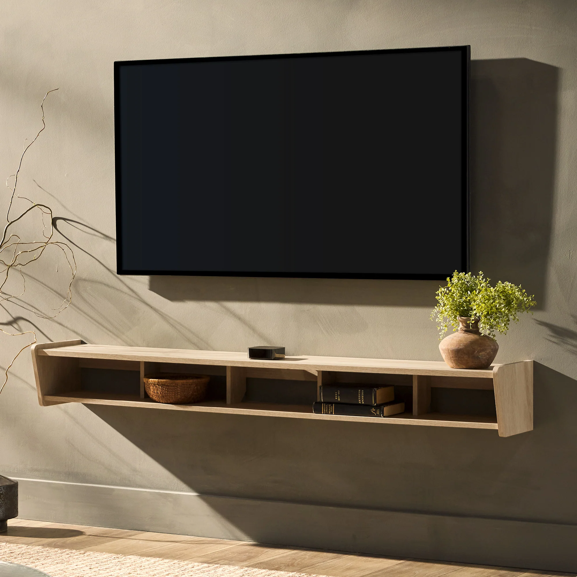 Peaceful Wall-Mounted Floating TV Stand for TVs Up To 70 Inches by Walker Edison - Image 10