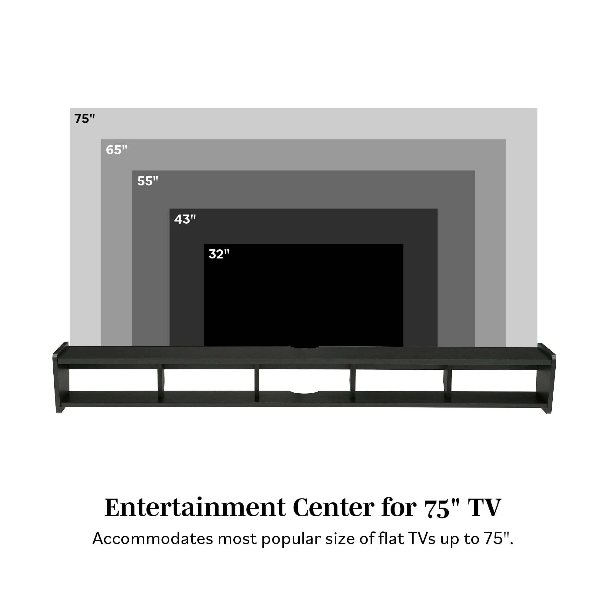 Peaceful Wall-Mounted Floating TV Stand for TVs Up To 70 Inches by Walker Edison - Image 4