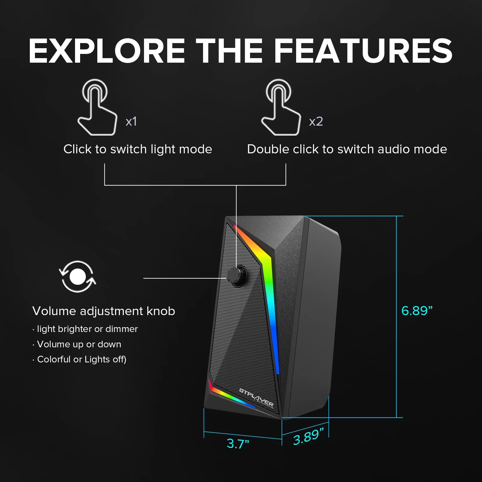 Gaming Bluetooth Lynck Speaker GT-Spker 2 - Image 5