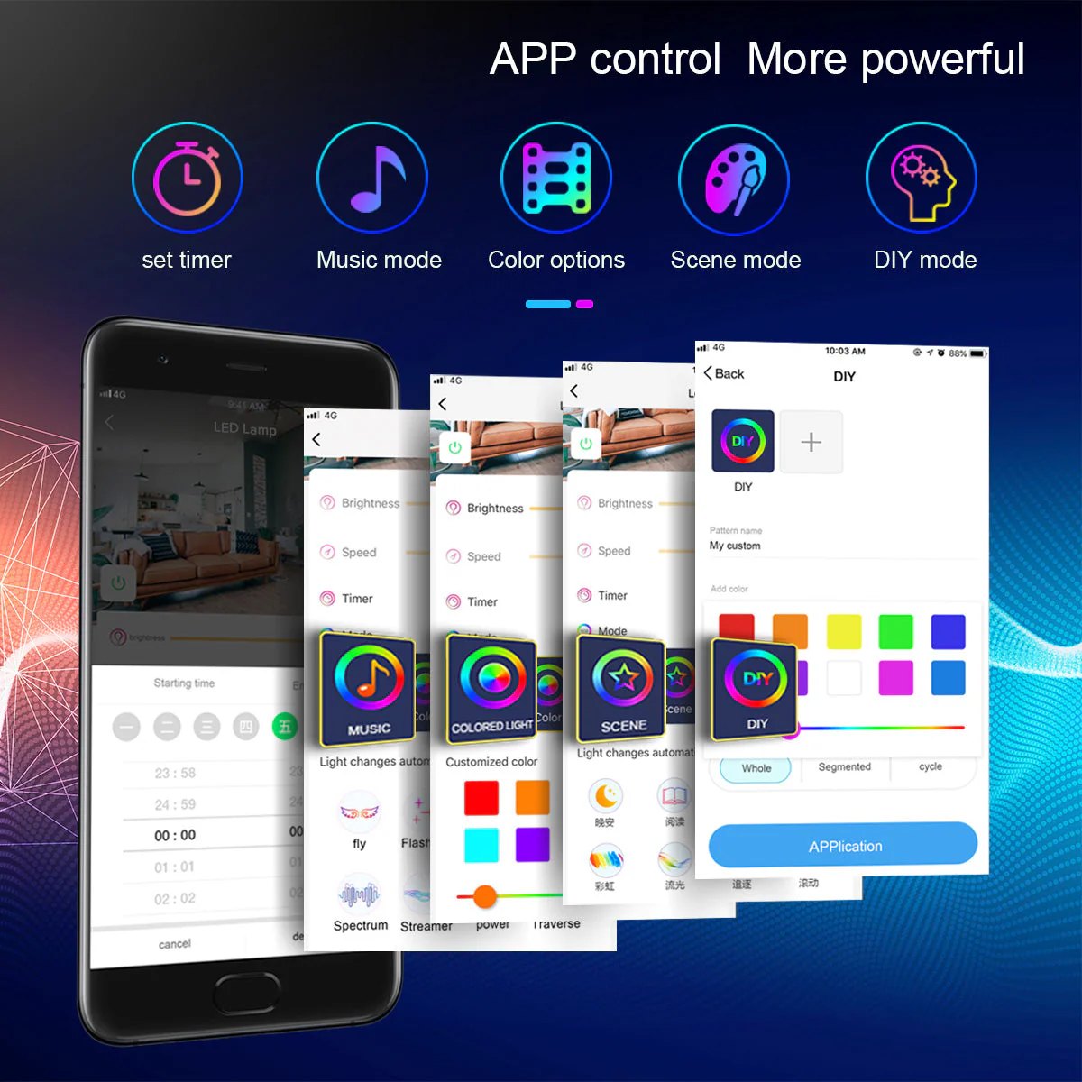 Modern RGB Corner Floor Lamp GT050 - Image 11