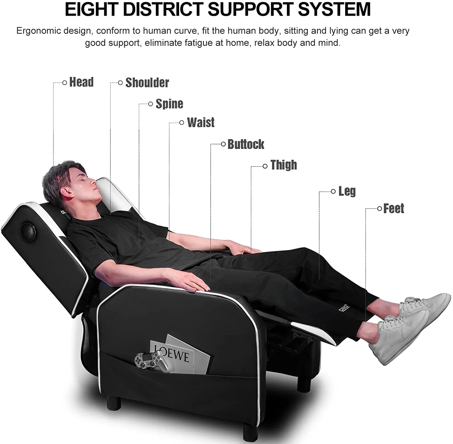 Gaming Recliner Chair GT208M - Image 8