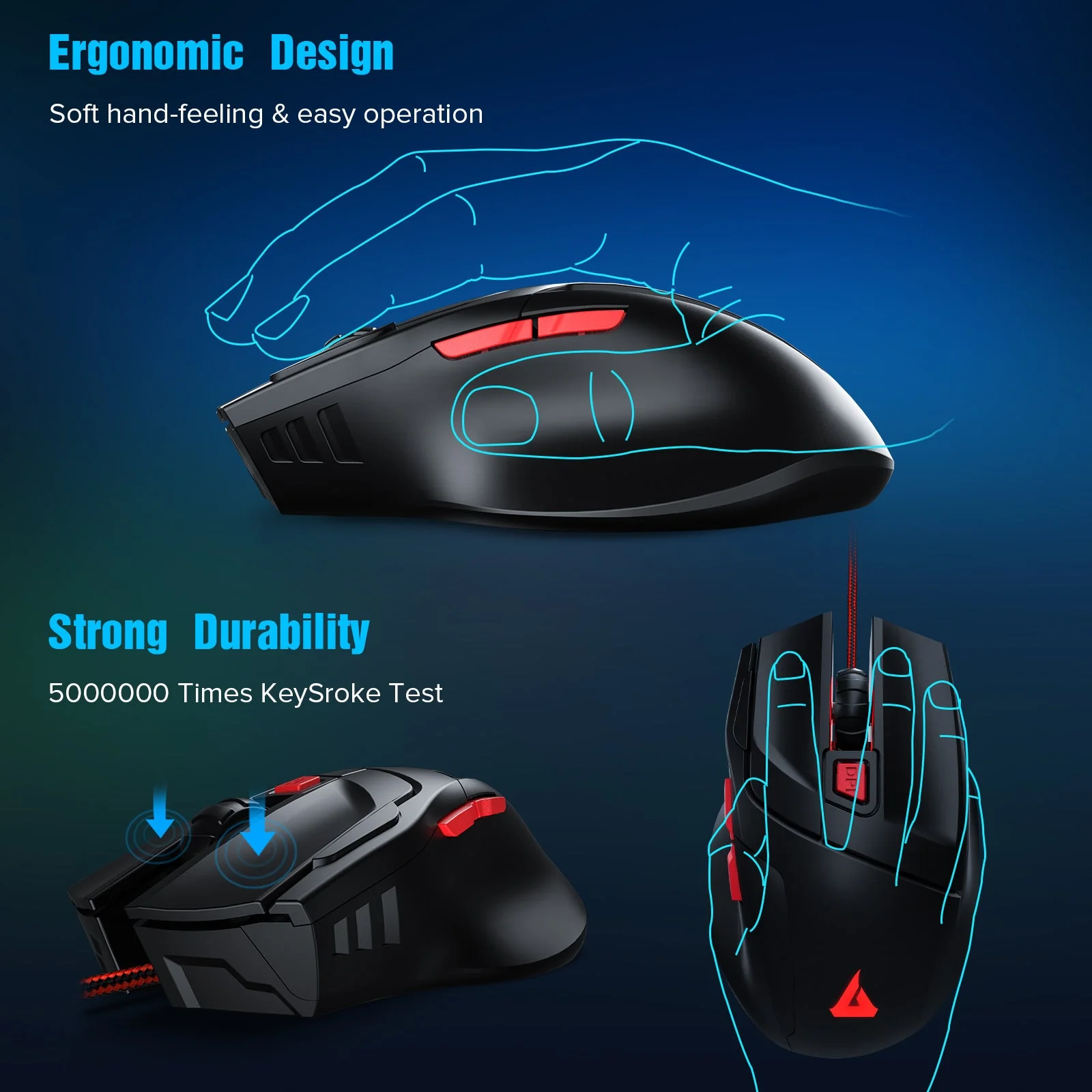 Wired RGB Programmable Gaming Mouse GT790 - Image 5