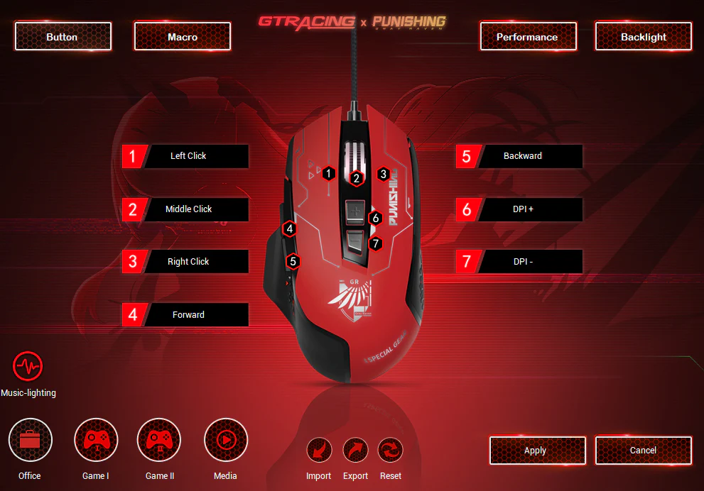 GTRACING X PGR Edition Gaming Mouse - Image 8