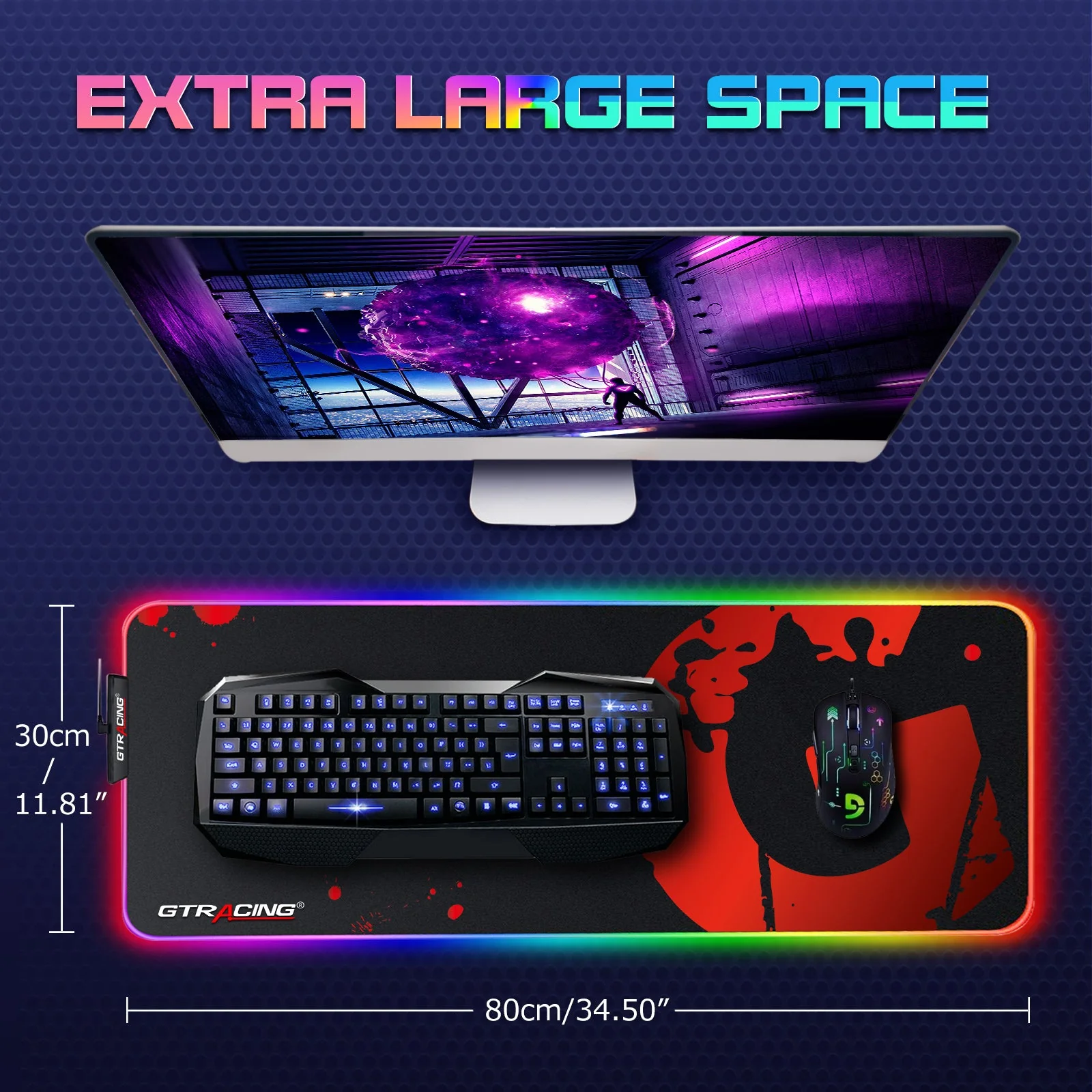 Gaming RGB Mouse Pad GT877 - Image 25