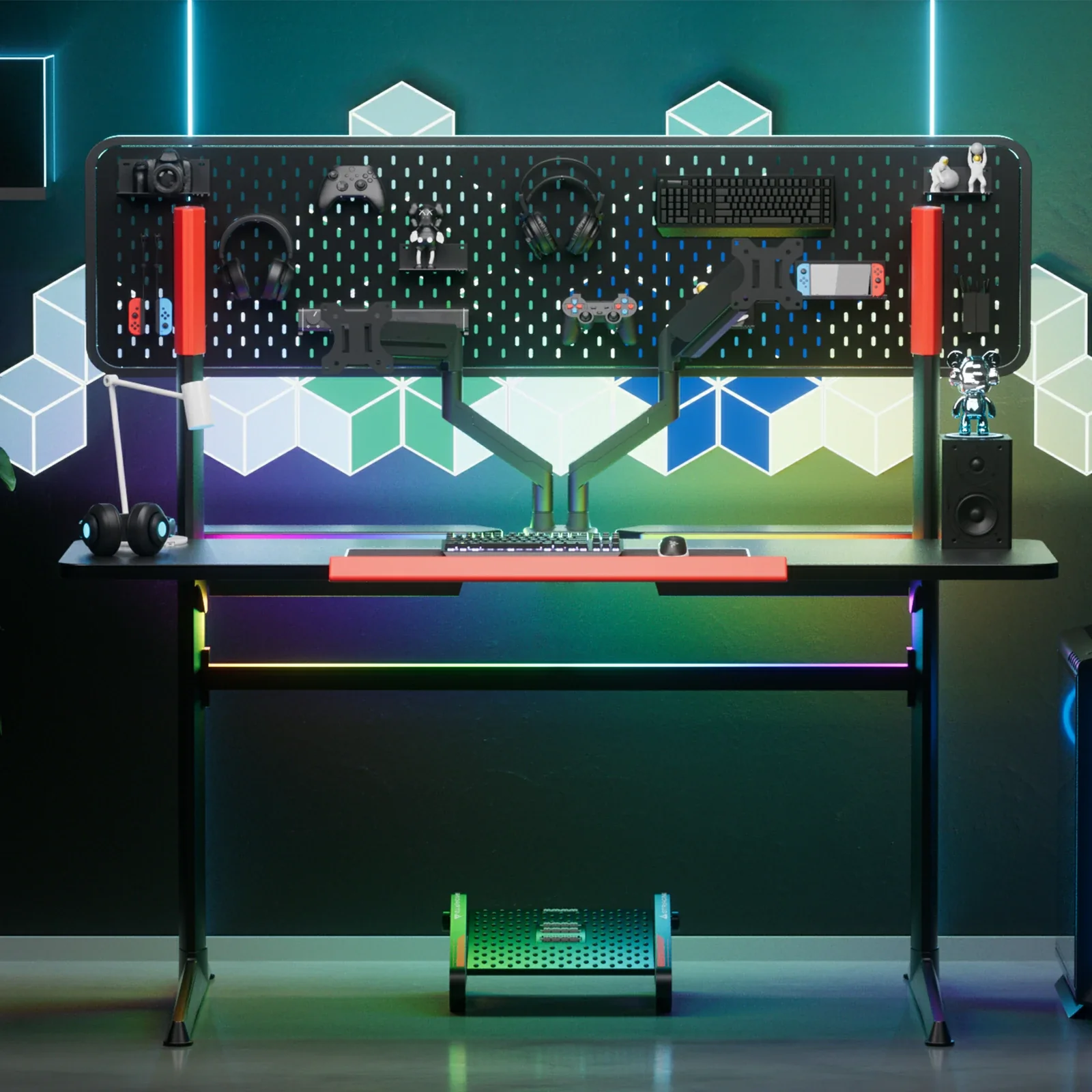 Pillars Series Gaming Pegboard Desk GTP-430 - Image 3