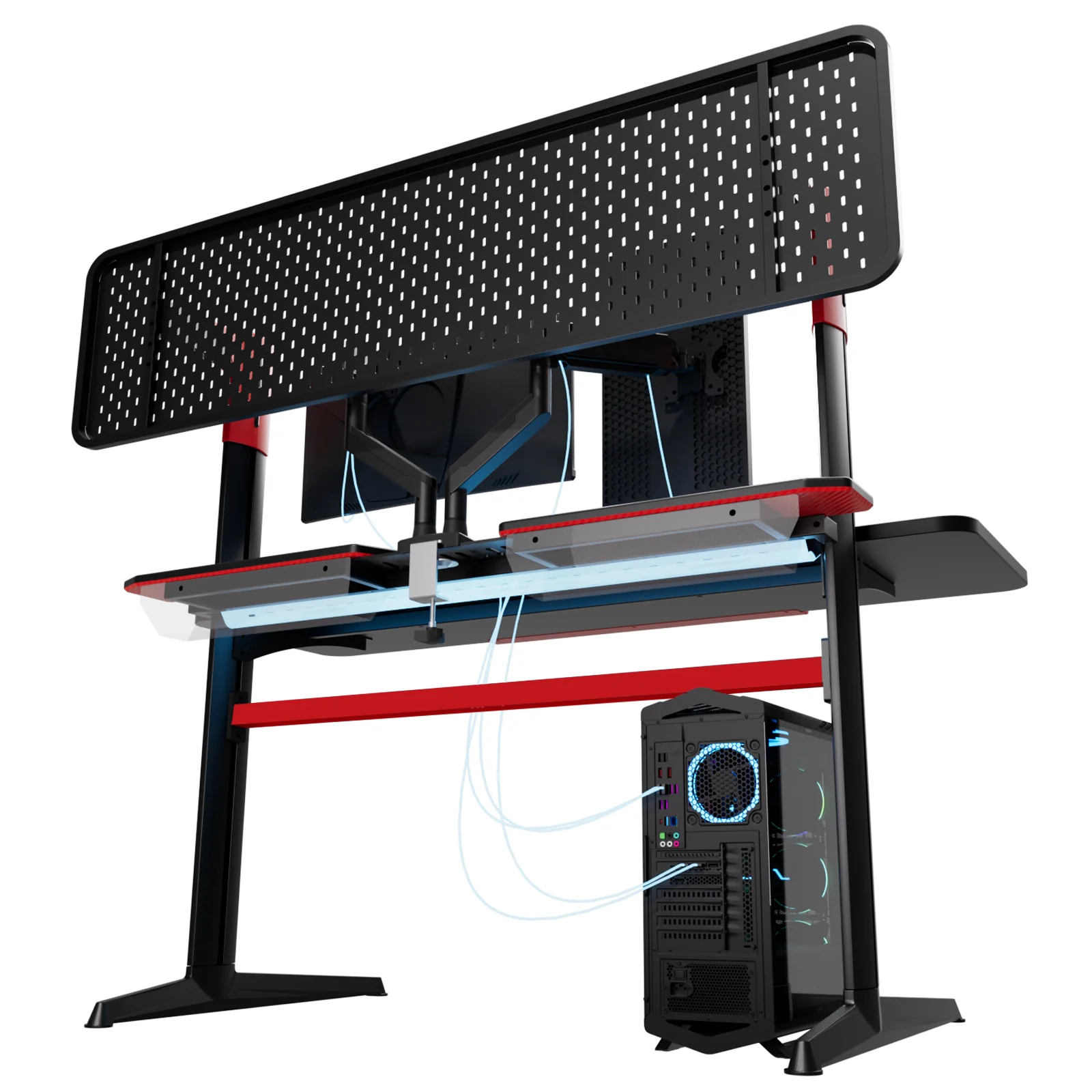 Pillars Series Gaming Pegboard Desk GTP-430 - Image 9