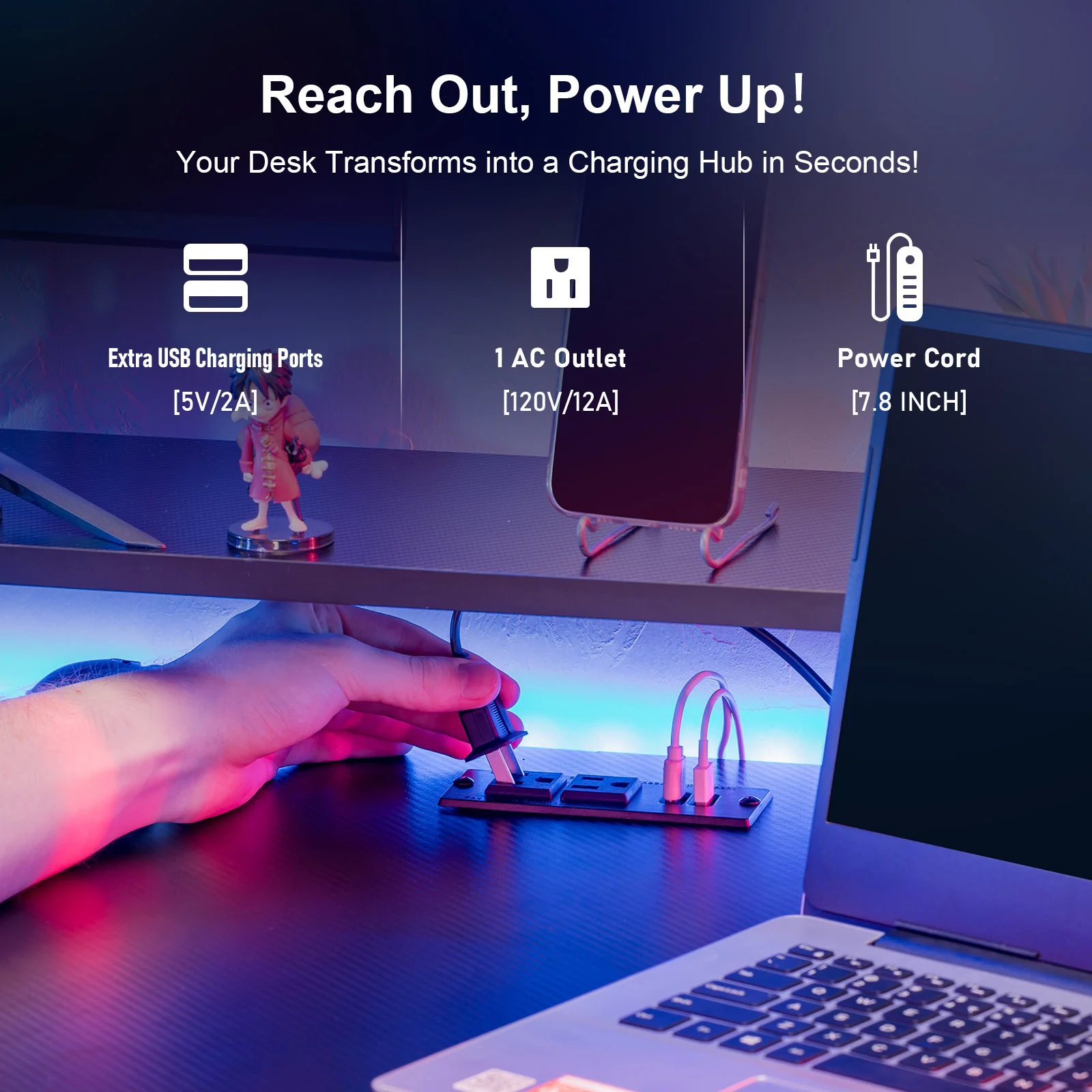 T -Shaped Series Gaming Desk GTP210 - Image 18