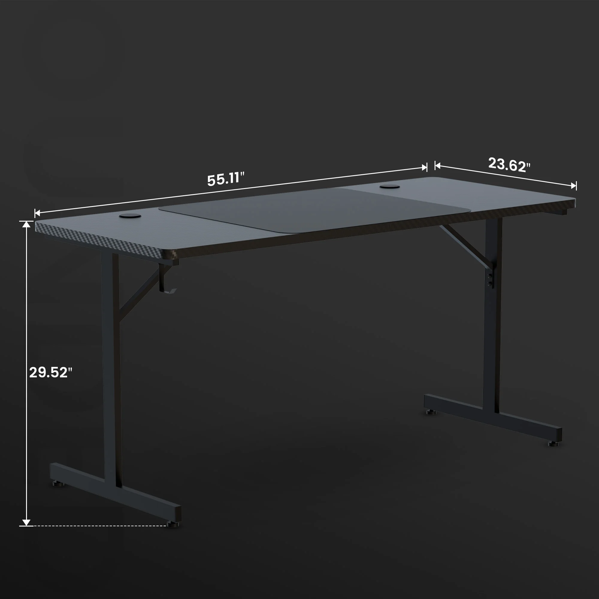T -Shaped Series Gaming Desk GTP210 - Image 25