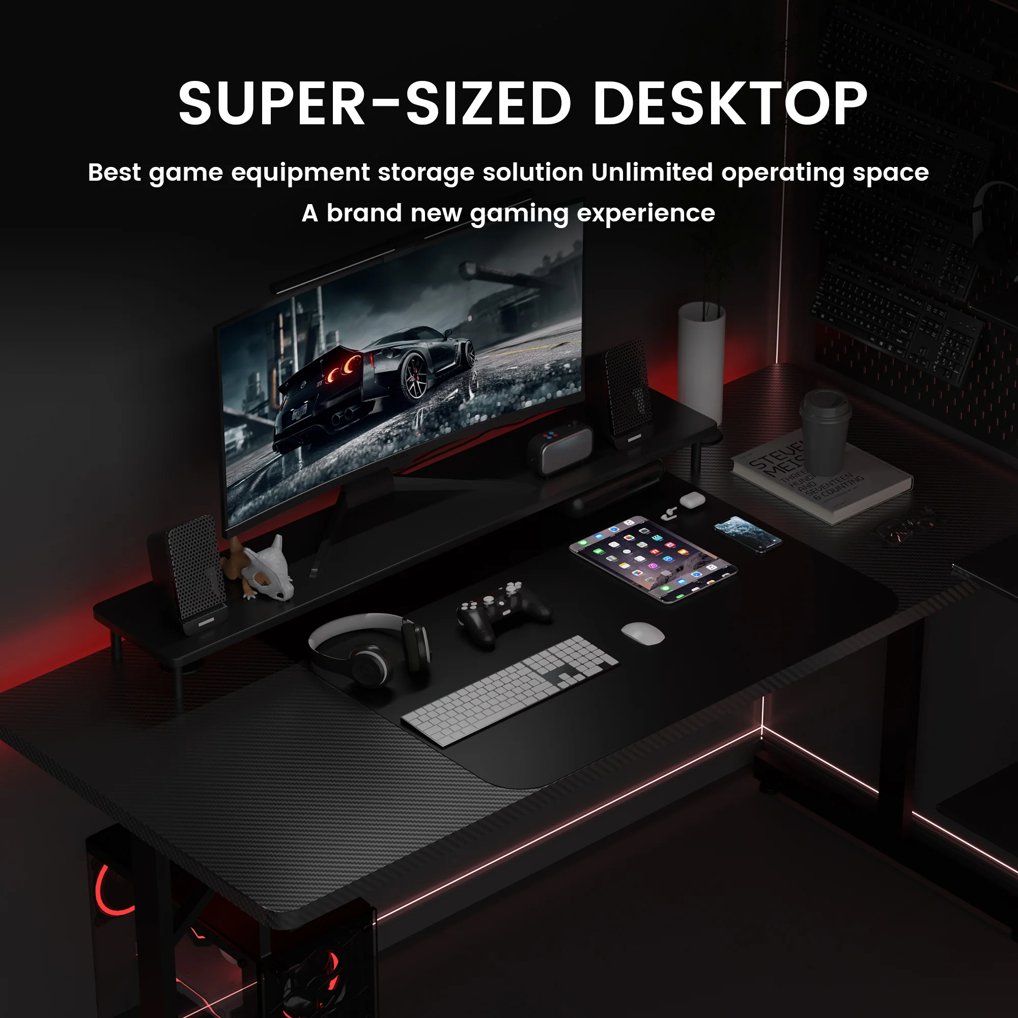 T -Shaped Series Gaming Desk GTP210 - Image 32
