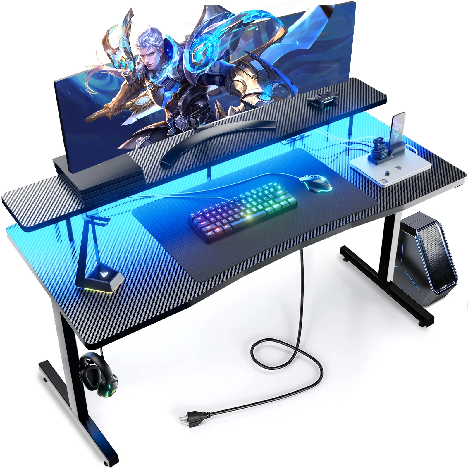 T -Shaped Series Gaming Desk GTP210 - Image 9