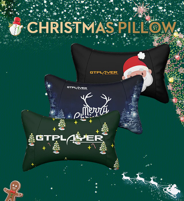 GTRacing Customize Headrest Christmas Edition（Headrest and Lumbar Pillow Set） - Image 3