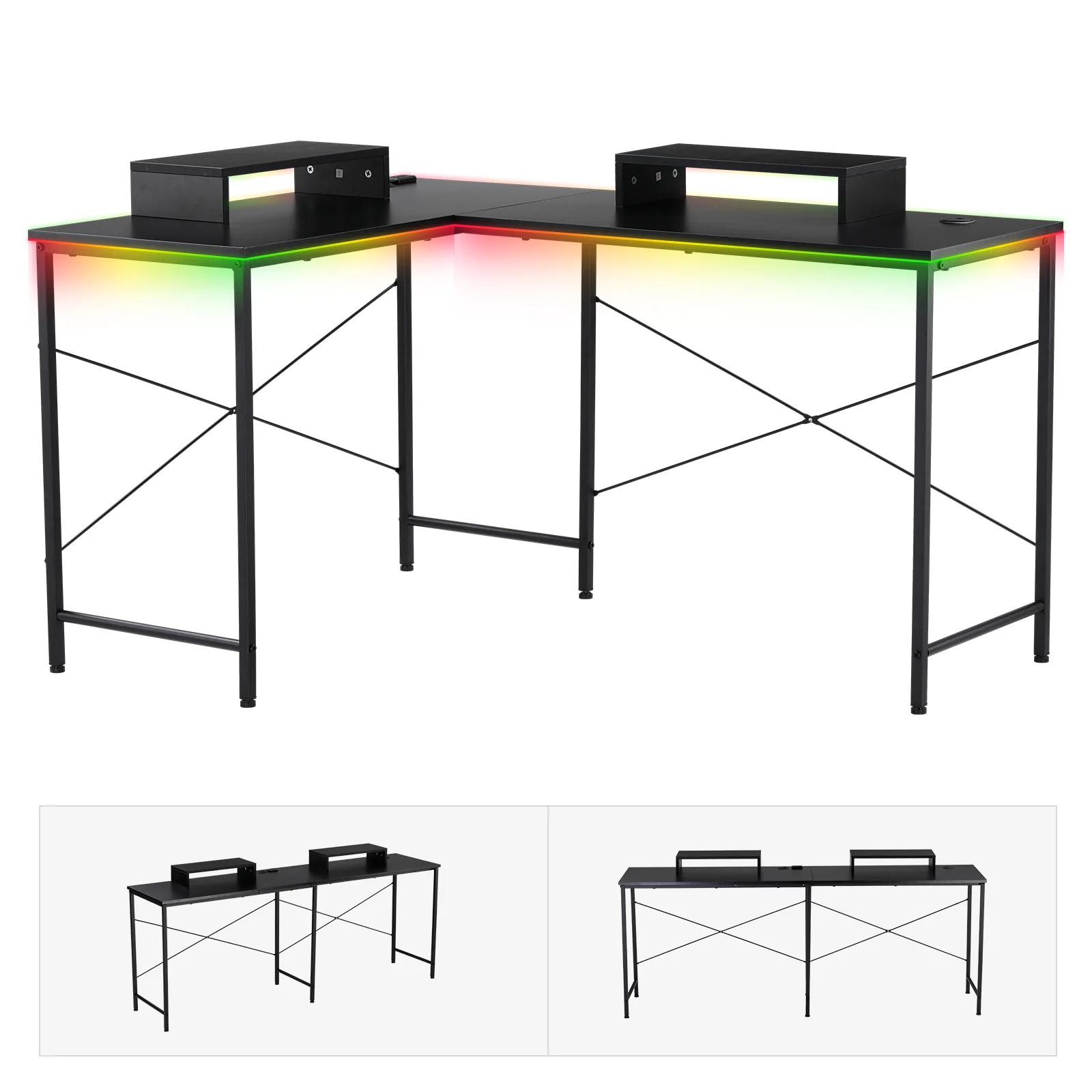 L-shaped Series RGB Gaming Desk GTZ-410 - Image 13