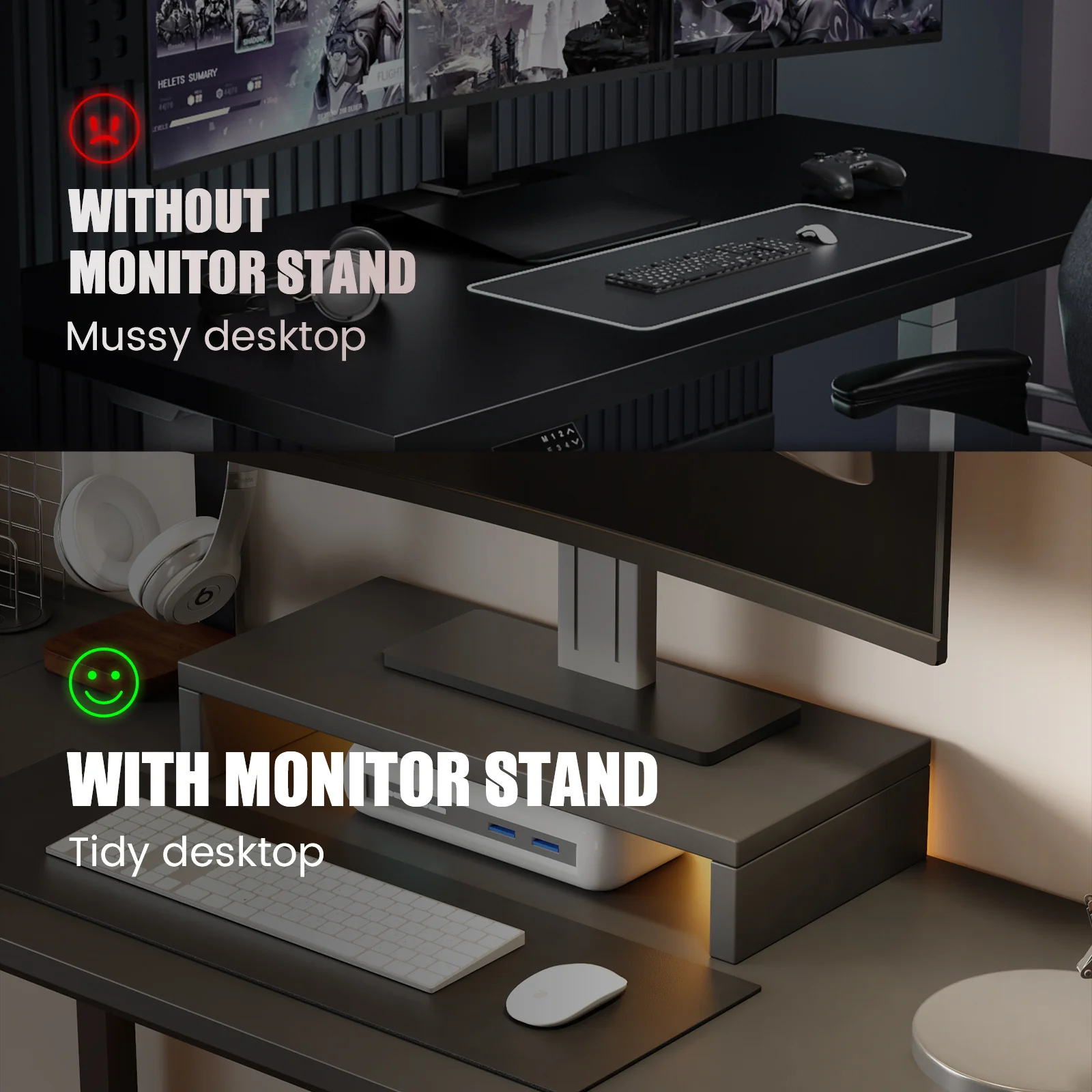 L-shaped Series RGB Gaming Desk GTZ-410 - Image 8