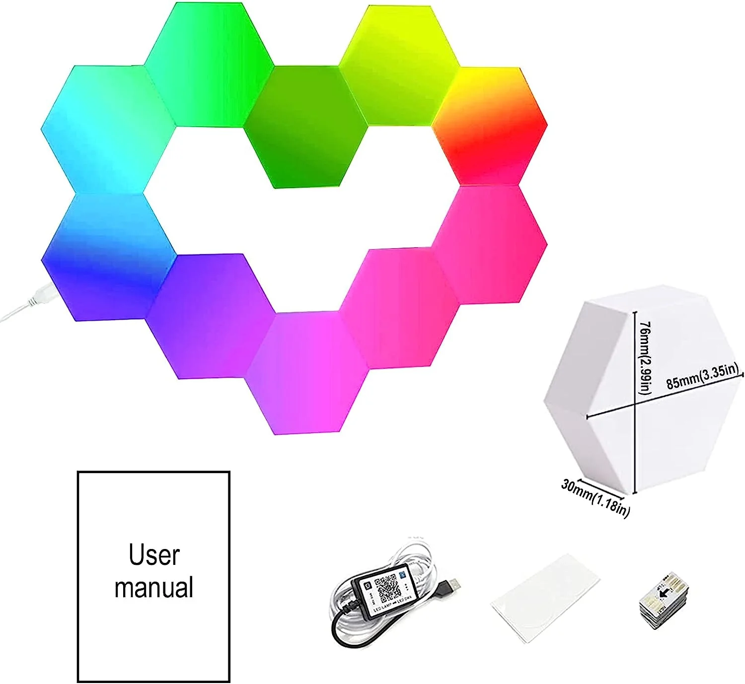 Hexagon LED Wall Light Panels  (10 Pack) - Image 13