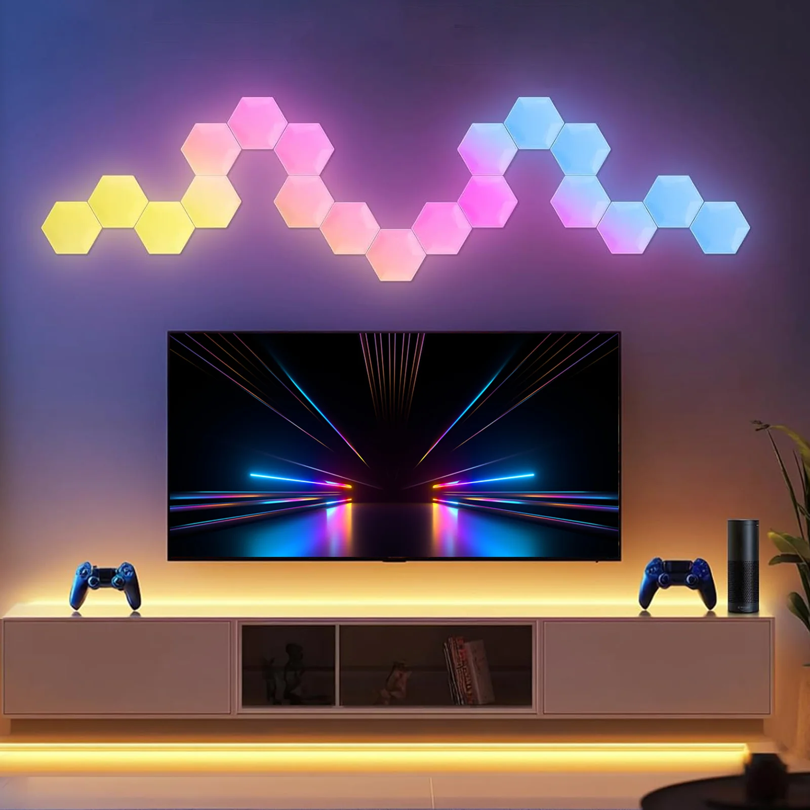 Hexagon LED Wall Light Panels  (10 Pack) - Image 3