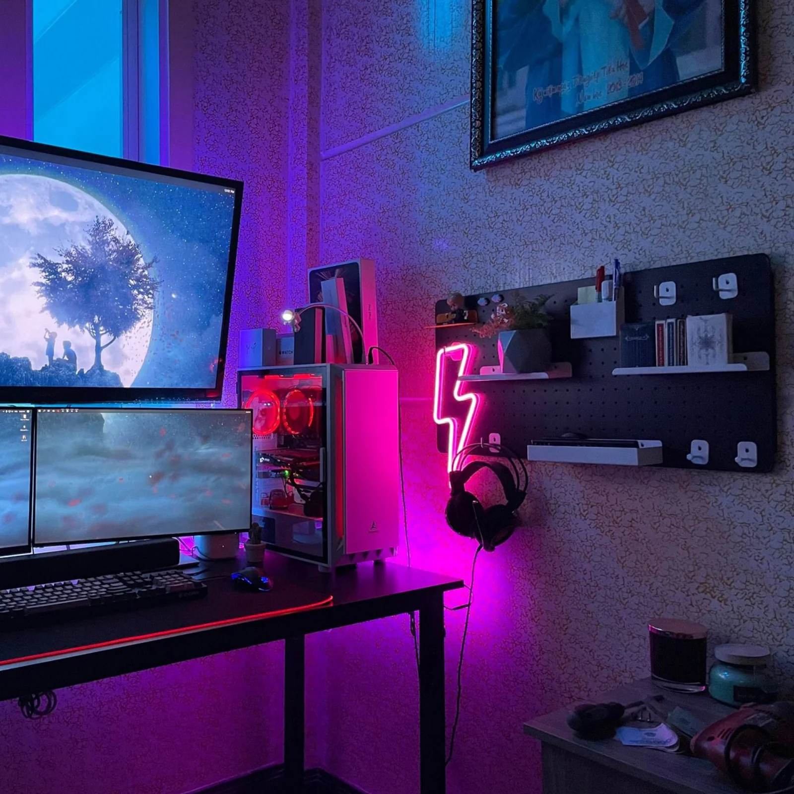 Wall Mounted Gaming Pegboards 4Pcs Set - Image 8