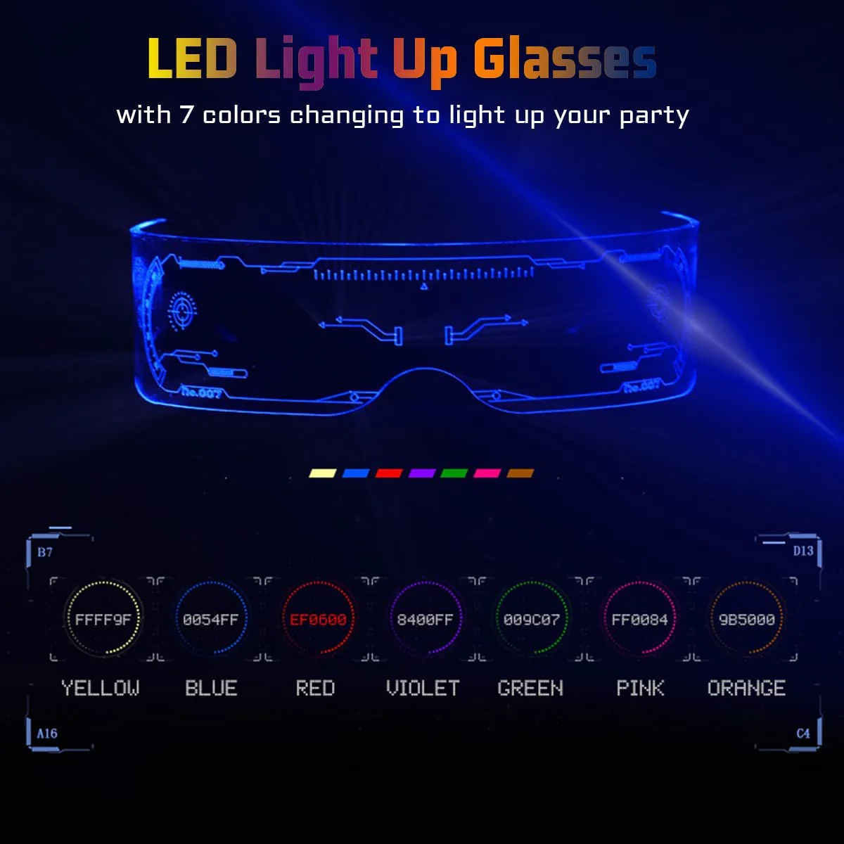 GTRAICNG Cyberpunk glasses  LG01 (3PCS) - Image 4